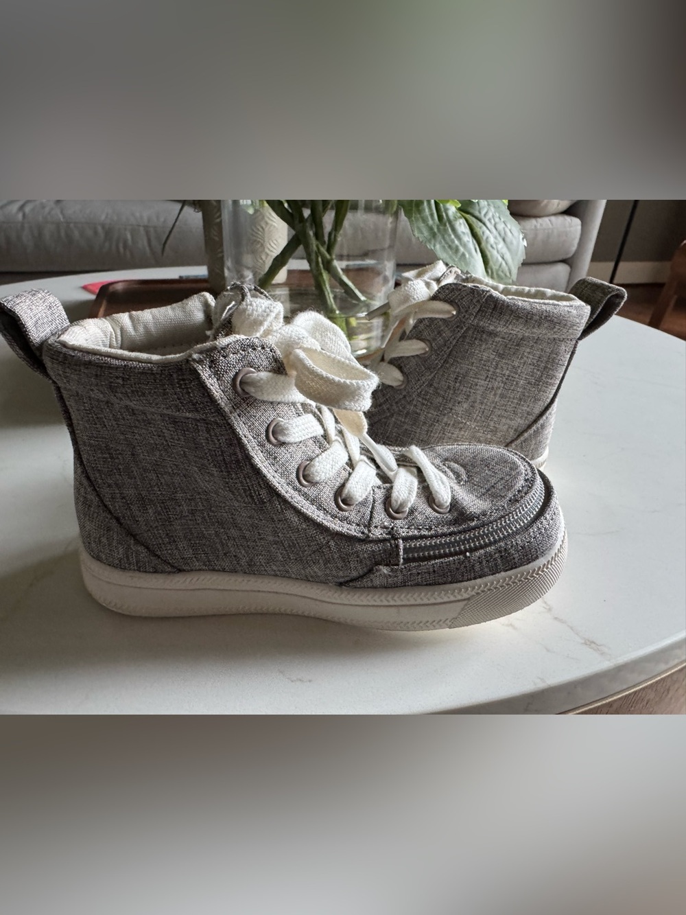 Billy Classic Kids Gray High-Top Sneaker - Picture 6 of 11